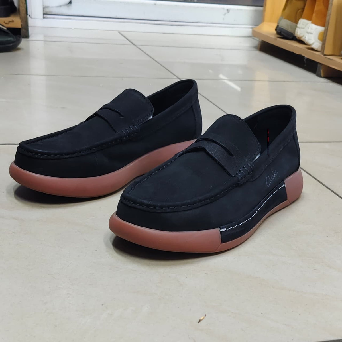 Premium Leather Clarks Penny Loafers