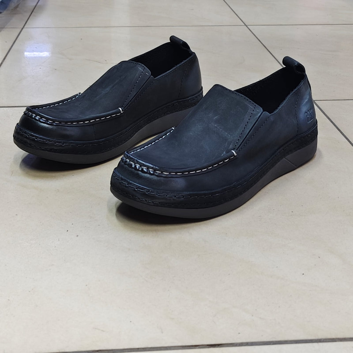 Premium Leather CAT Men Leather Slip on