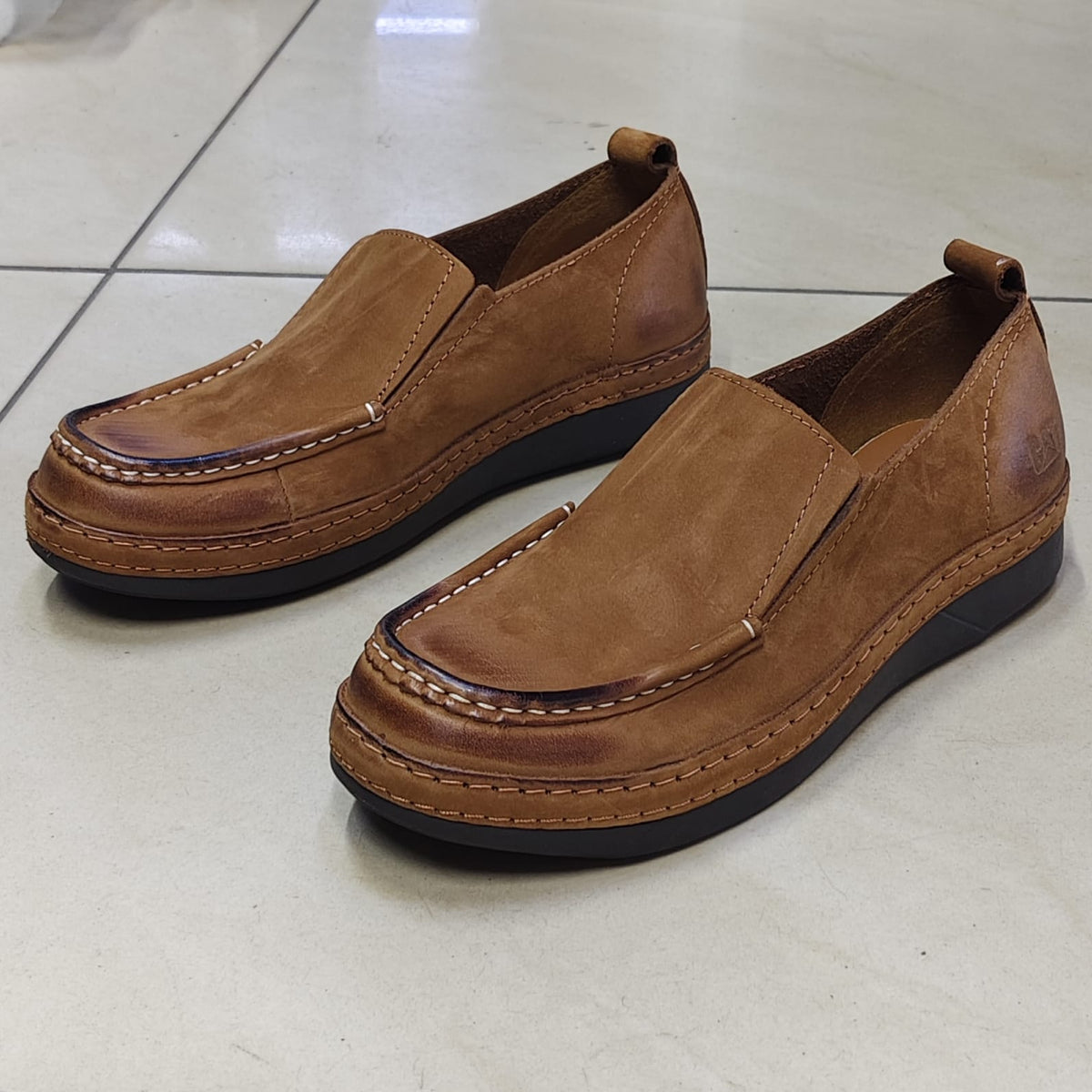 Premium Leather CAT Men Leather Slip on